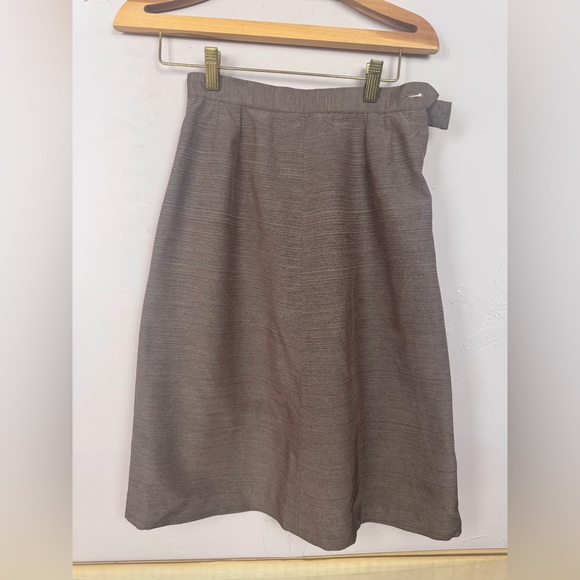 Vintage skirt suit in cocoa brown - Picture 3 of 5